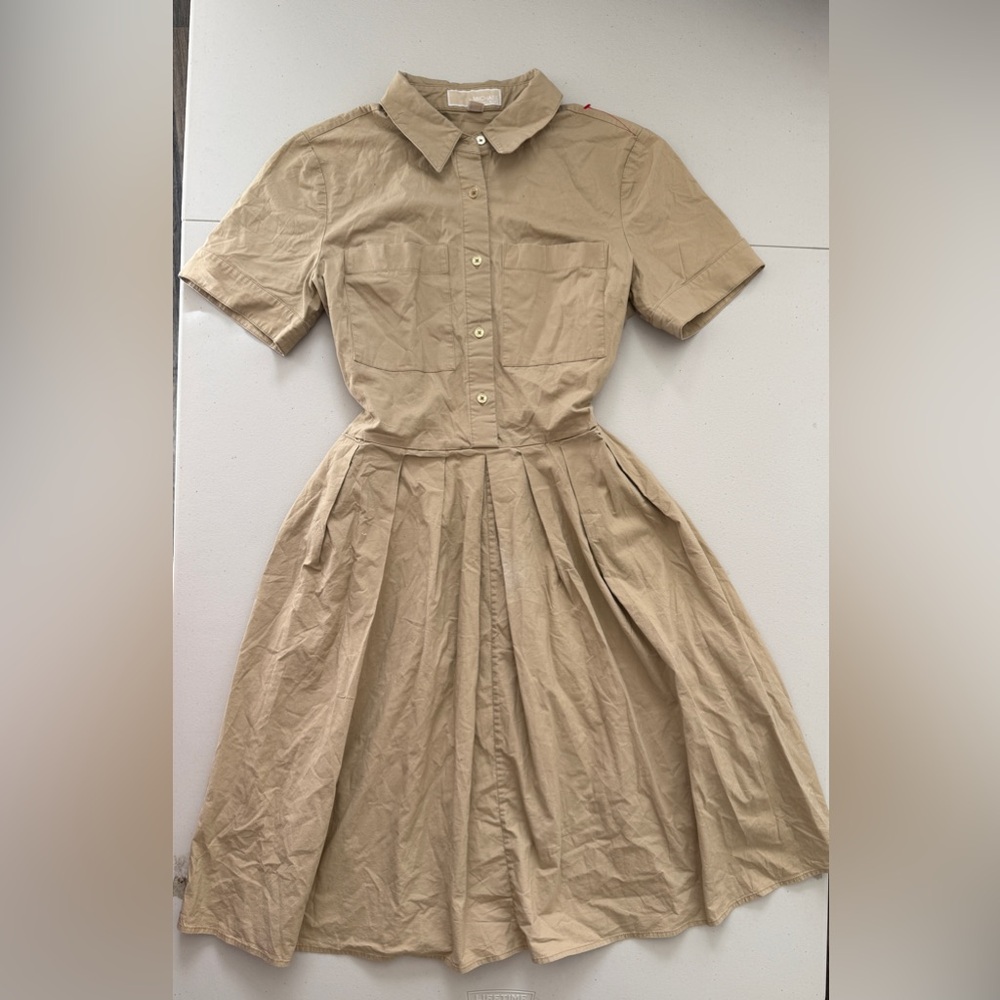 Michael Kors Cotton Beige Dress- 6